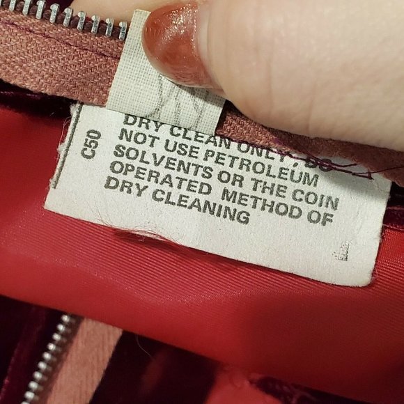 Vintage 60s 70s Wine Red Velvet Prairie Dress Crochet Trim Floor Length Small - Picture 11 of 12